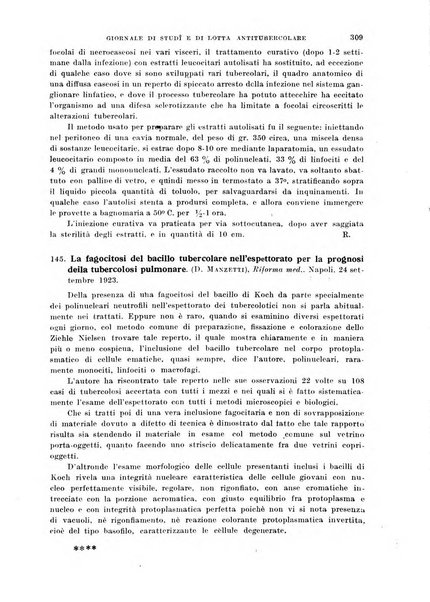 Tubercolosi giornale di studi e di lotta antitubercolare