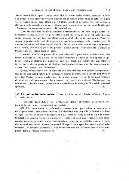 Tubercolosi giornale di studi e di lotta antitubercolare