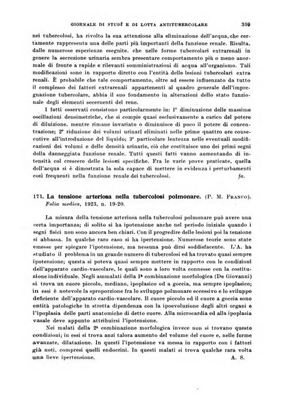 Tubercolosi giornale di studi e di lotta antitubercolare