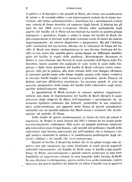 Tubercolosi giornale di studi e di lotta antitubercolare