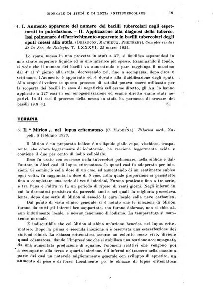 Tubercolosi giornale di studi e di lotta antitubercolare