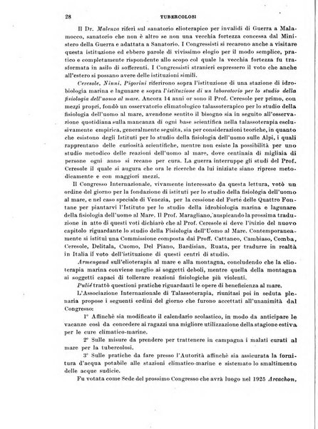 Tubercolosi giornale di studi e di lotta antitubercolare