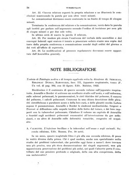 Tubercolosi giornale di studi e di lotta antitubercolare