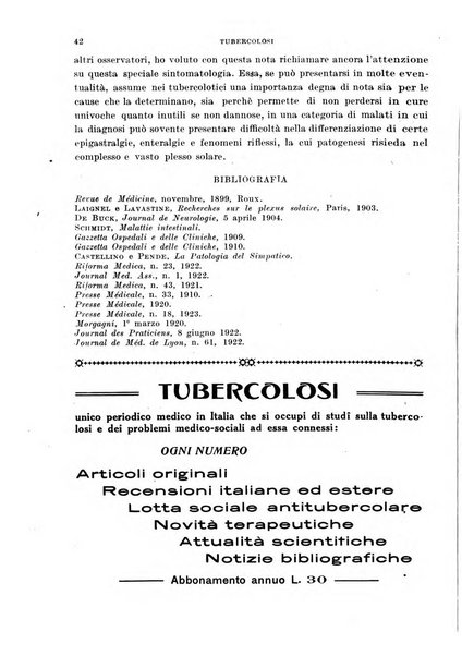 Tubercolosi giornale di studi e di lotta antitubercolare