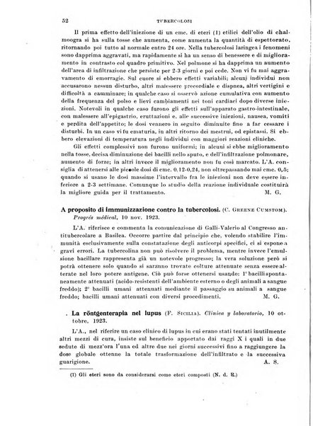 Tubercolosi giornale di studi e di lotta antitubercolare