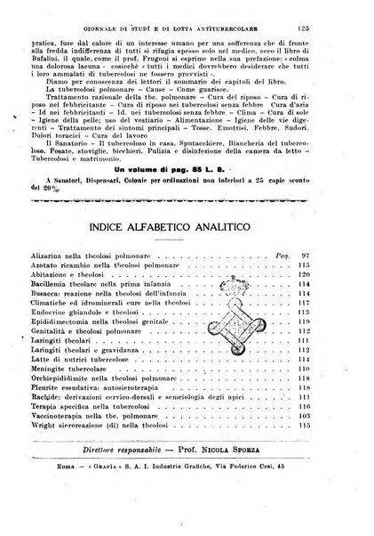 Tubercolosi giornale di studi e di lotta antitubercolare