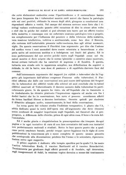 Tubercolosi giornale di studi e di lotta antitubercolare