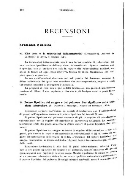 Tubercolosi giornale di studi e di lotta antitubercolare