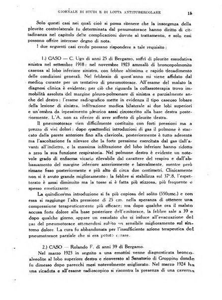 Tubercolosi giornale di studi e di lotta antitubercolare