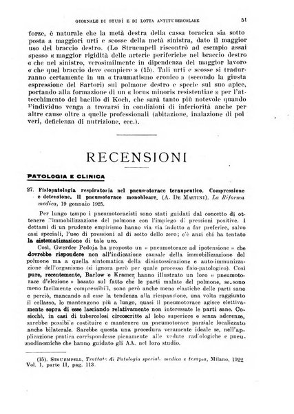 Tubercolosi giornale di studi e di lotta antitubercolare