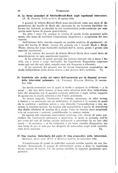 Tubercolosi giornale di studi e di lotta antitubercolare