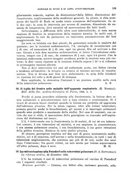 Tubercolosi giornale di studi e di lotta antitubercolare