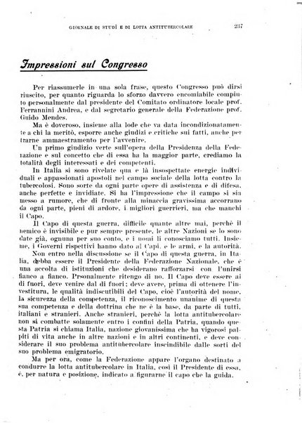 Tubercolosi giornale di studi e di lotta antitubercolare