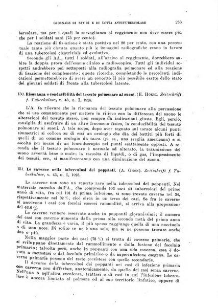 Tubercolosi giornale di studi e di lotta antitubercolare