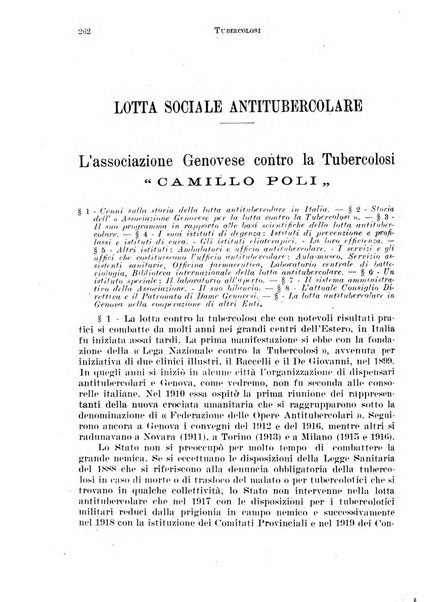 Tubercolosi giornale di studi e di lotta antitubercolare