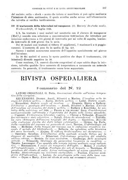 Tubercolosi giornale di studi e di lotta antitubercolare