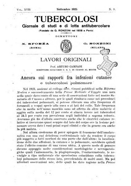 Tubercolosi giornale di studi e di lotta antitubercolare