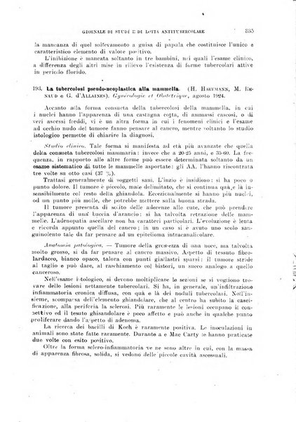 Tubercolosi giornale di studi e di lotta antitubercolare