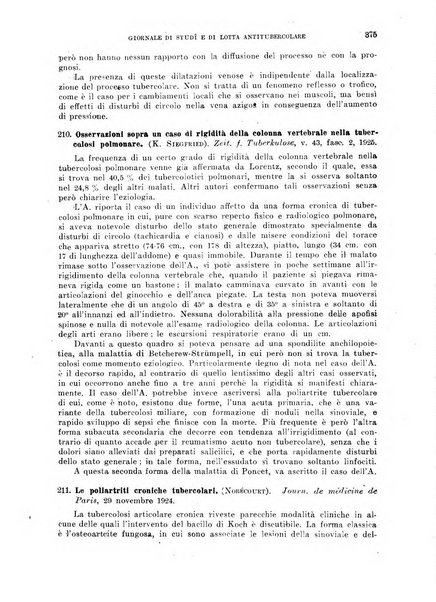 Tubercolosi giornale di studi e di lotta antitubercolare