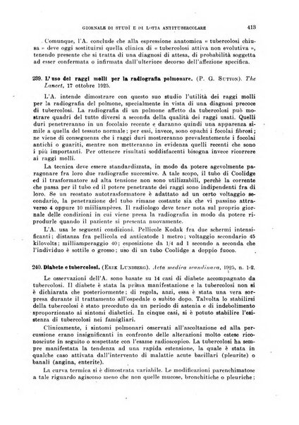 Tubercolosi giornale di studi e di lotta antitubercolare