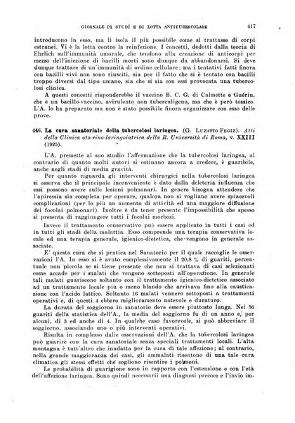 Tubercolosi giornale di studi e di lotta antitubercolare