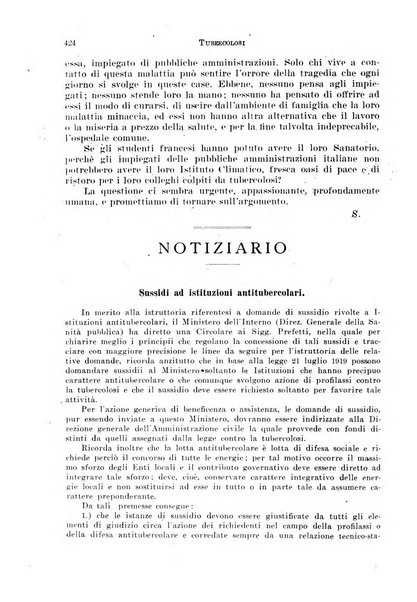 Tubercolosi giornale di studi e di lotta antitubercolare