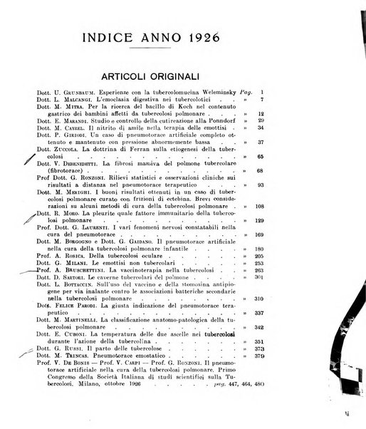 Tubercolosi giornale di studi e di lotta antitubercolare