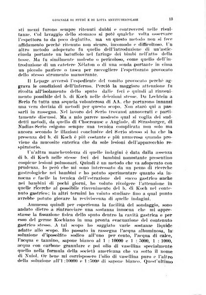 Tubercolosi giornale di studi e di lotta antitubercolare