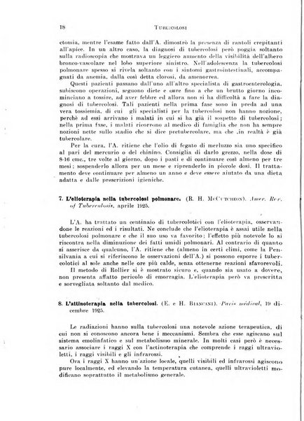 Tubercolosi giornale di studi e di lotta antitubercolare