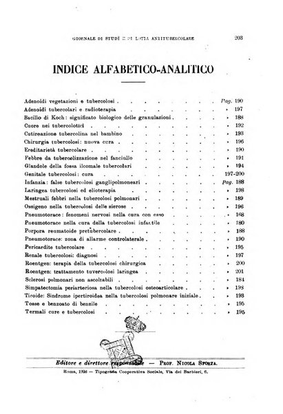 Tubercolosi giornale di studi e di lotta antitubercolare