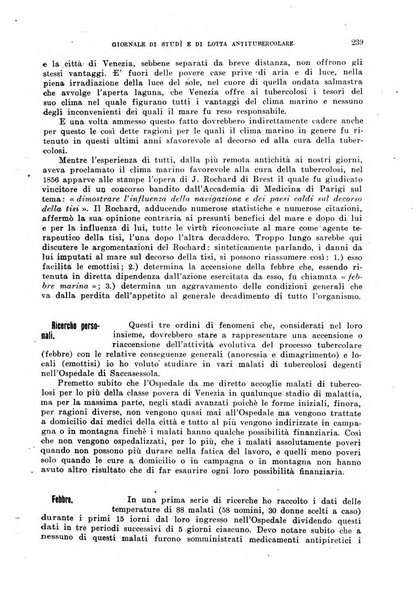 Tubercolosi giornale di studi e di lotta antitubercolare