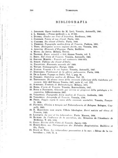 Tubercolosi giornale di studi e di lotta antitubercolare