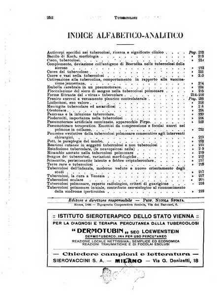 Tubercolosi giornale di studi e di lotta antitubercolare