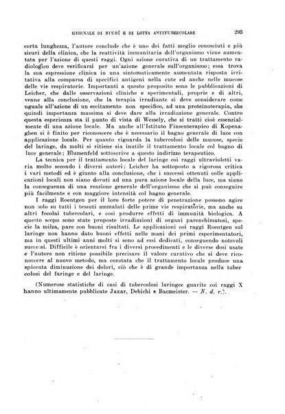 Tubercolosi giornale di studi e di lotta antitubercolare