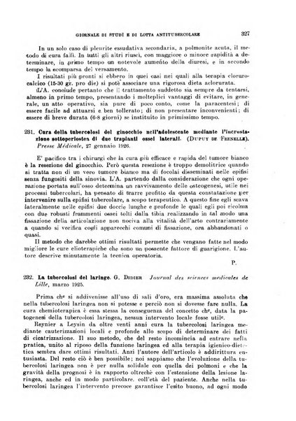 Tubercolosi giornale di studi e di lotta antitubercolare