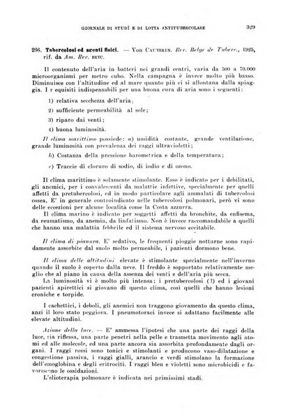 Tubercolosi giornale di studi e di lotta antitubercolare