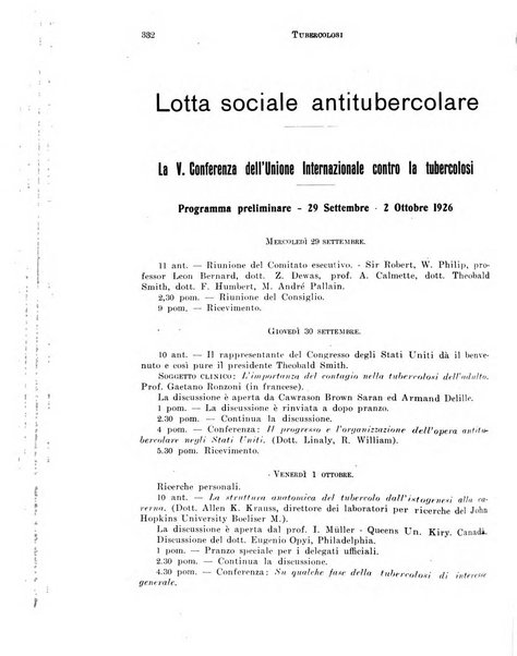 Tubercolosi giornale di studi e di lotta antitubercolare