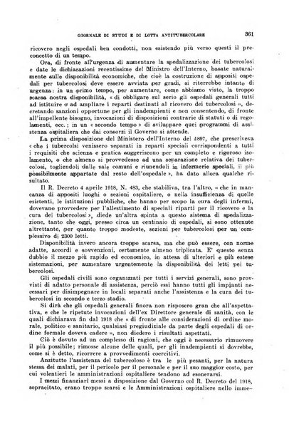 Tubercolosi giornale di studi e di lotta antitubercolare