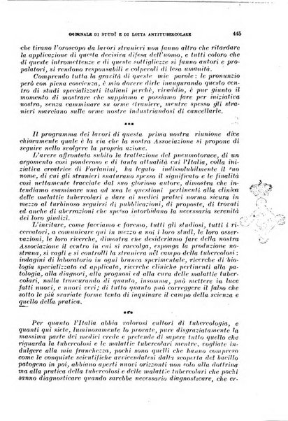 Tubercolosi giornale di studi e di lotta antitubercolare