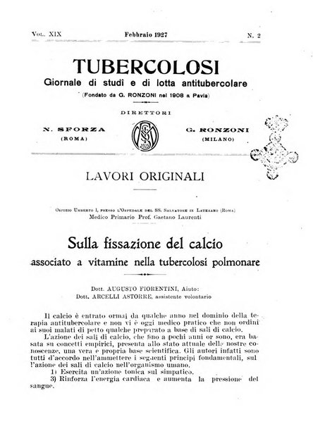 Tubercolosi giornale di studi e di lotta antitubercolare