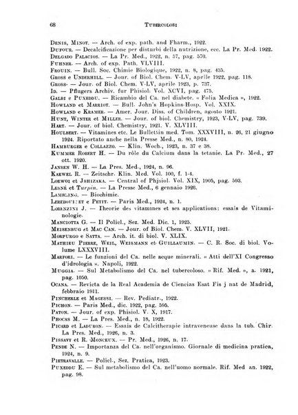 Tubercolosi giornale di studi e di lotta antitubercolare