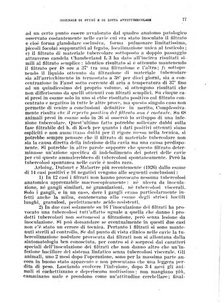 Tubercolosi giornale di studi e di lotta antitubercolare