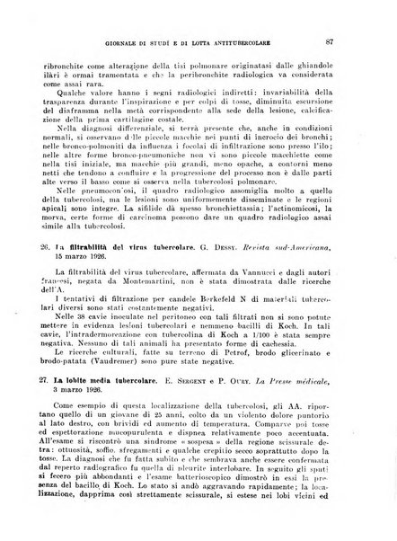 Tubercolosi giornale di studi e di lotta antitubercolare