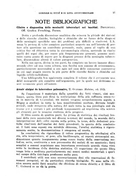 Tubercolosi giornale di studi e di lotta antitubercolare