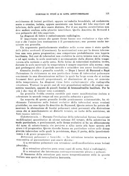 Tubercolosi giornale di studi e di lotta antitubercolare