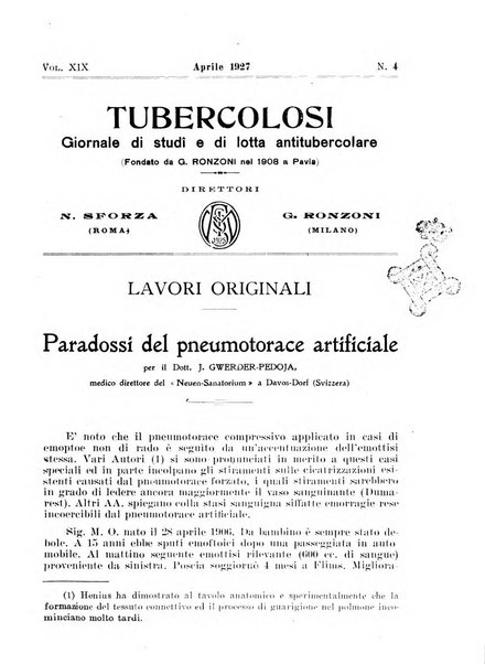 Tubercolosi giornale di studi e di lotta antitubercolare