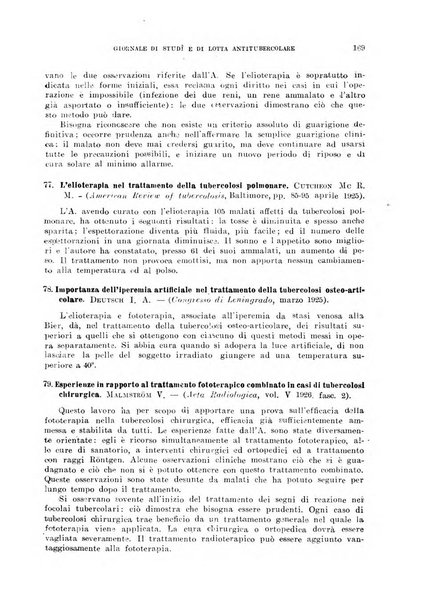 Tubercolosi giornale di studi e di lotta antitubercolare