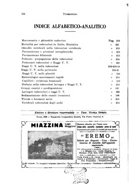 Tubercolosi giornale di studi e di lotta antitubercolare