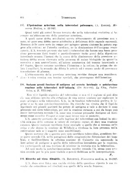 Tubercolosi giornale di studi e di lotta antitubercolare