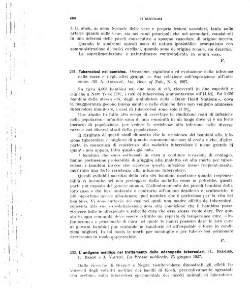 Tubercolosi giornale di studi e di lotta antitubercolare